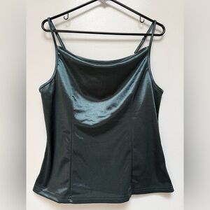 SHEIN Dark Green Satin Cowl Neck Camisole